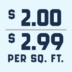$2.00 - $2.99 per sq. ft.