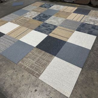 Assorted Carpet Tiles - Close-Up Product Image