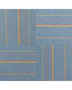 Phenix on Main Highlight Carpet Tile - Glue Down Light Grey 100% Nylon 19.5"X19.5"