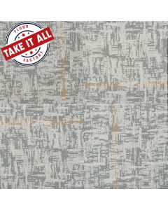 Mannington Mills Script Carpet Tile - Glue Down Light Grey 100% Nylon 24"X24"