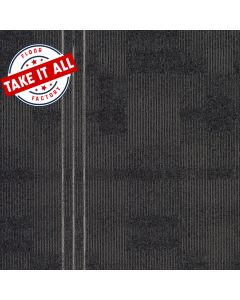 EF Contract Pennant Raven Carpet Tile - 18 in x 36 in, Encore SD Ultima Nylon, Nexus Backing