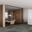 Floor Factory Shaw Comfort Smoke Carpet Tile - See in Office Set up